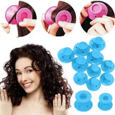 Light Blue Soft Rubber Hair Rollers for Effortless Curls - Himpall